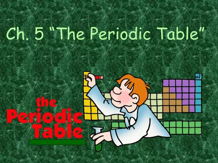 ch 5 the periodic table