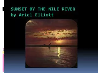 SUNSET BY THE NILE RIVER by Ariel Elliott