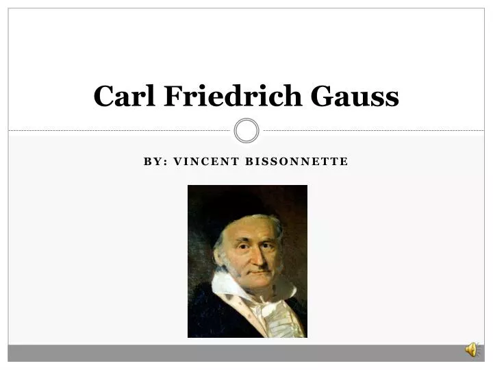 carl friedrich gauss