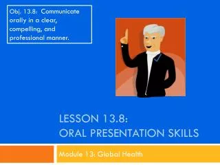 Lesson 13.8: Oral Presentation Skills