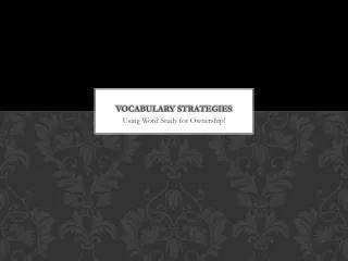vocabulary strategies