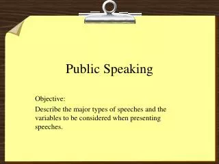 Public Speaking