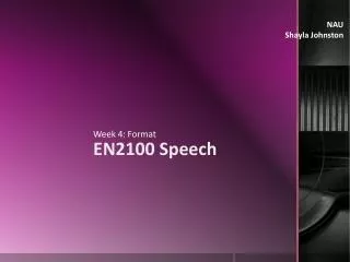 EN2100 Speech