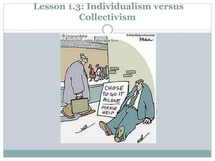 lesson 1 3 individualism versus collectivism