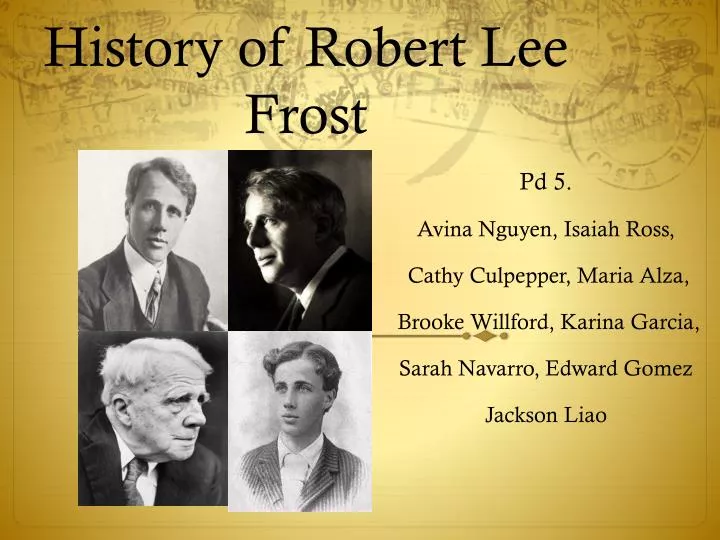 history of robert lee frost
