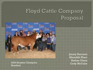 Floyd Cattle Company Proposal