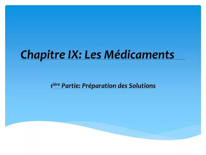 chapitre ix les m dicaments