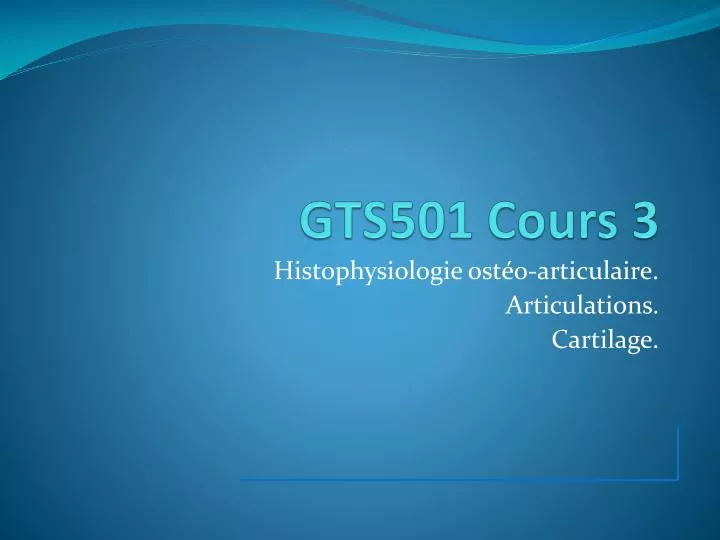 gts501 cours 3