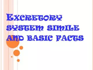 Excretory system simile and basic facts
