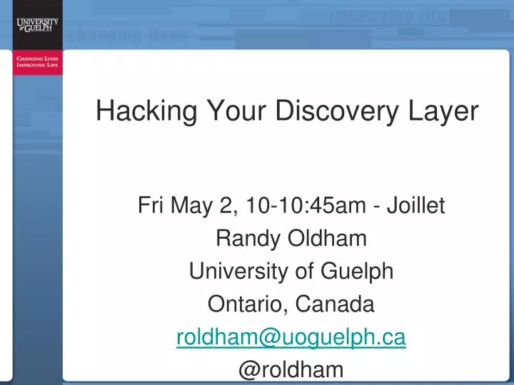 hacking your discovery layer