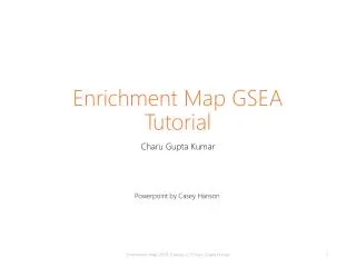 Enrichment Map GSEA Tutorial