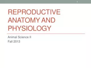 reproductive anatomy and physiology