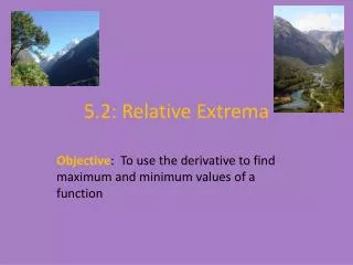 5.2: Relative Extrema