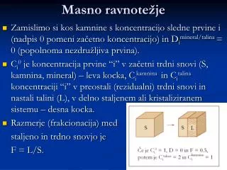 masno ravnote je
