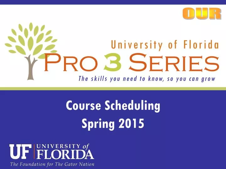 course scheduling spring 2015