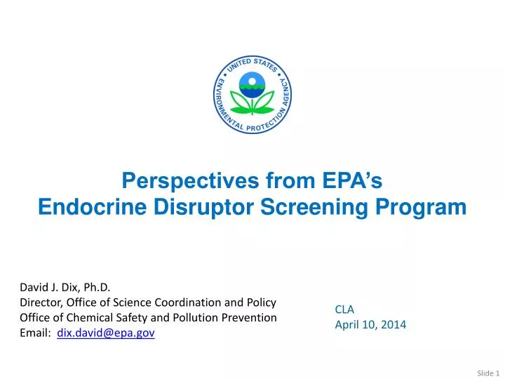 perspectives from epa s endocrine disruptor screening program