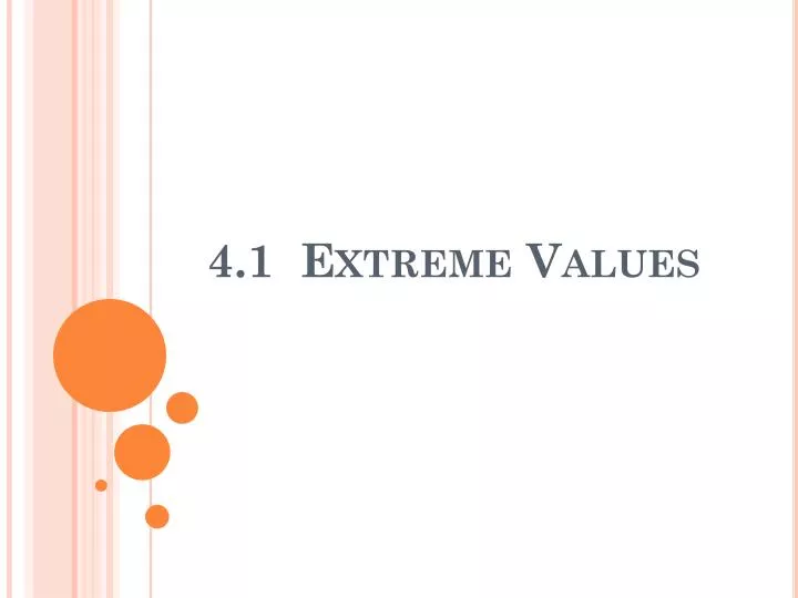 4 1 extreme values