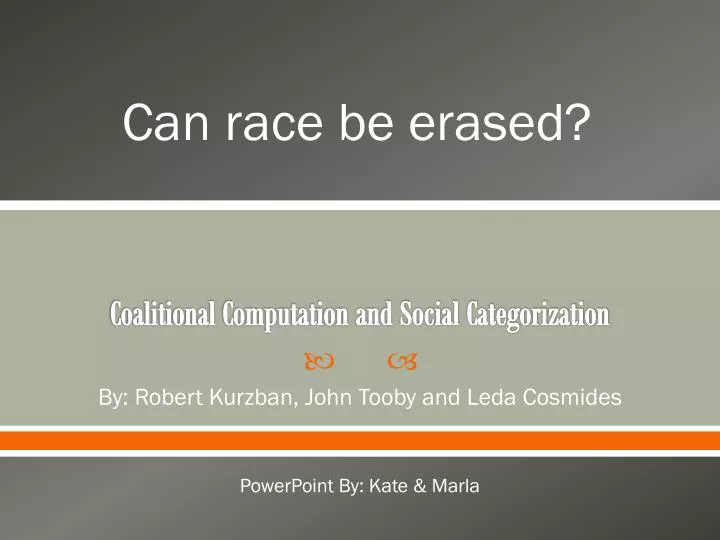 coalitional computation and social categorization