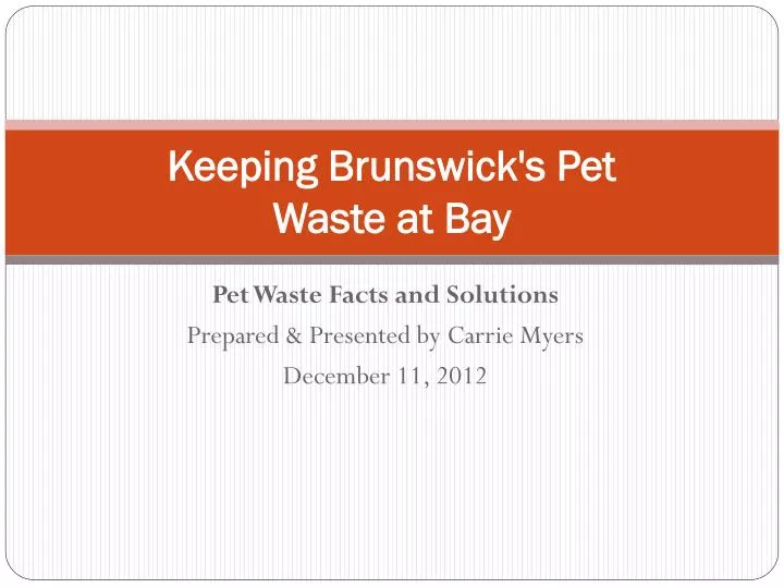 keeping brunswick s pet waste at bay