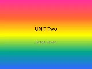 unit two