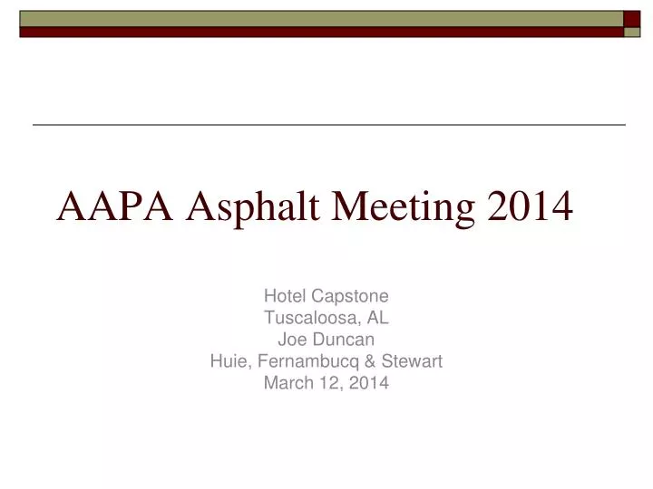 aapa asphalt meeting 2014