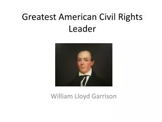 Greatest American Civil Rights Leader