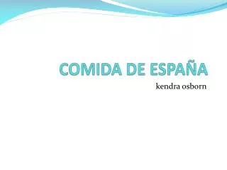 comida de espa a