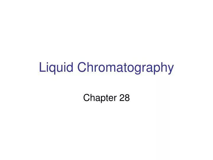 liquid chromatography