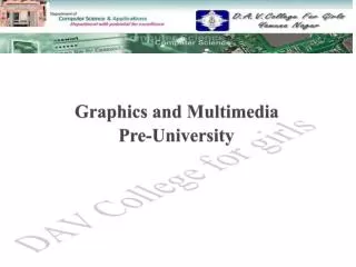Graphics and Multimedia Pre-University