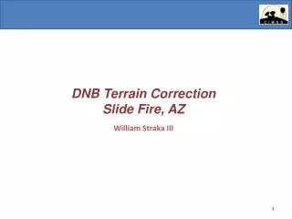DNB Terrain Correction Slide Fire, AZ