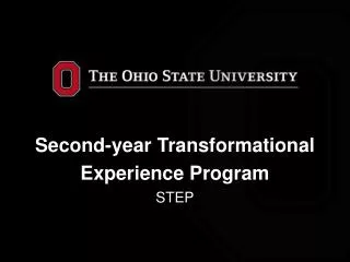 Second-year Transformational Experience Program STEP