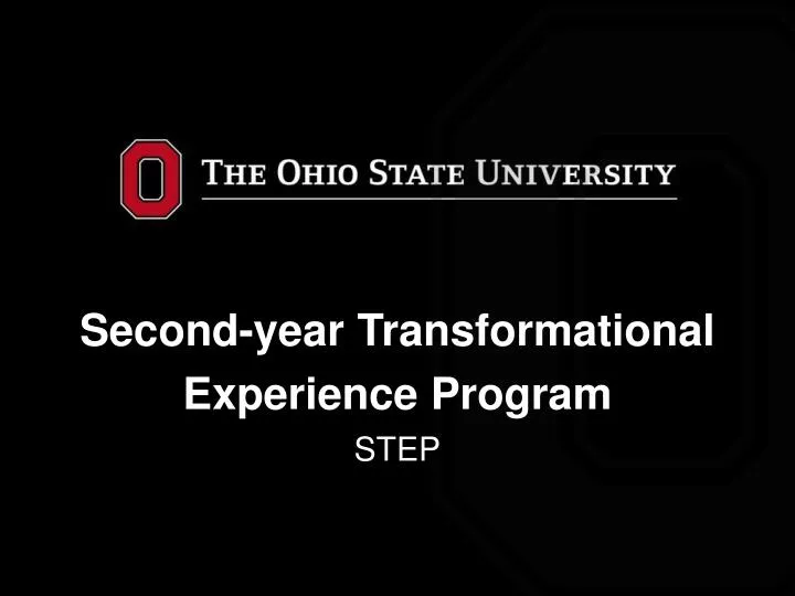 second year transformational experience program step