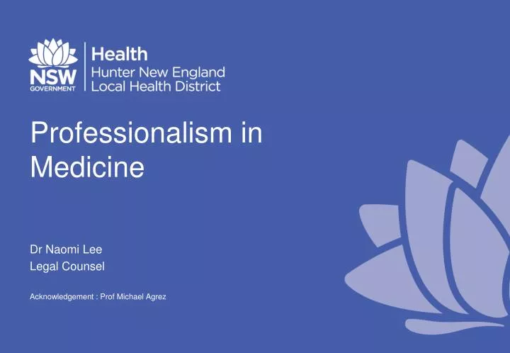 professionalism in medicine
