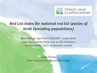 Red List Index for national red list species of birds (breeding populations)