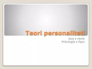 teori personaliteti