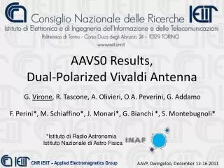 AAVS0 Results, Dual-Polarized Vivaldi Antenna