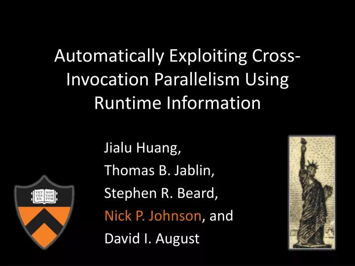automatically exploiting cross invocation parallelism using runtime information