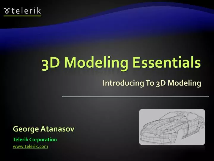 3d modeling essentials