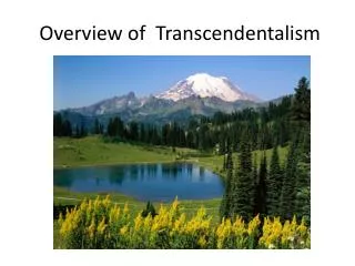 Overview of Transcendentalism