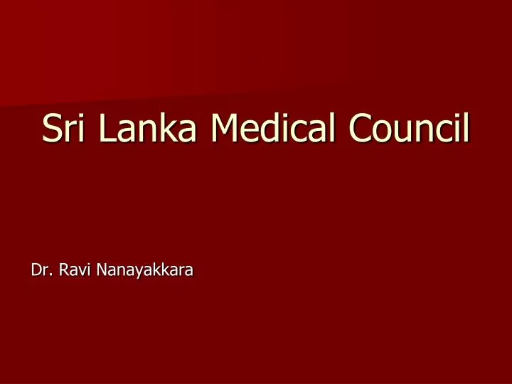 sri lanka medical council