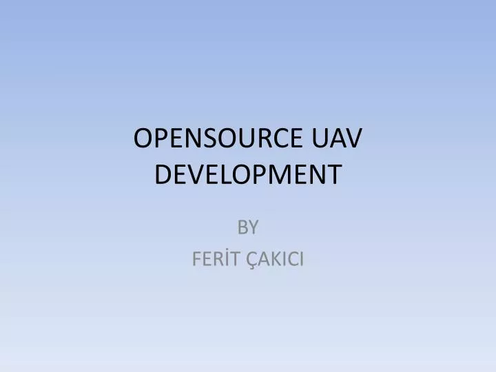 opensource uav development