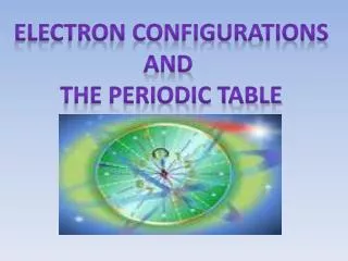 Electron Configurations And The Periodic Table