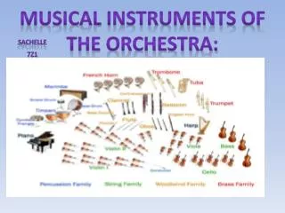 Musical instruments of the orchestra: