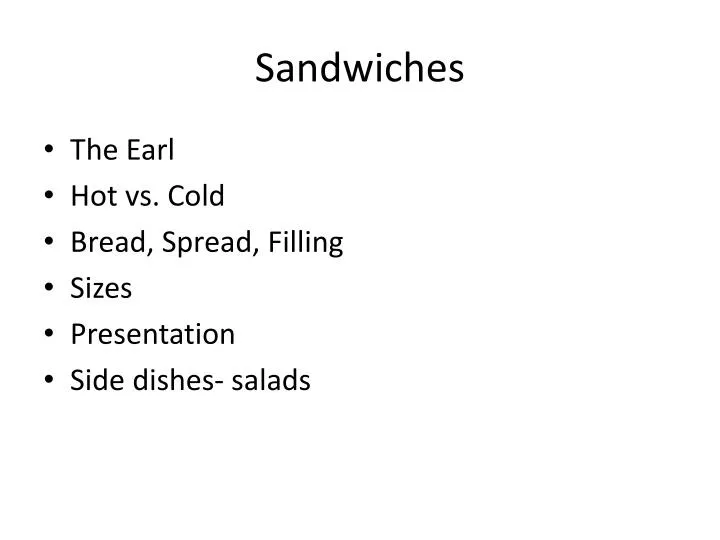 sandwiches