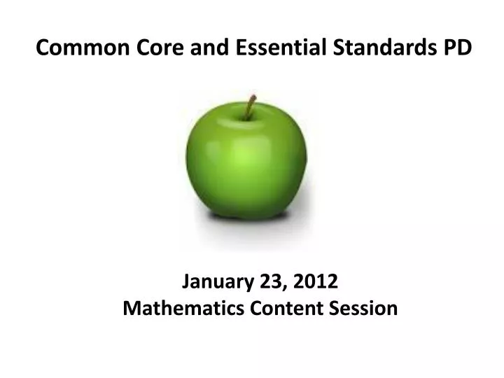 common core and essential standards pd