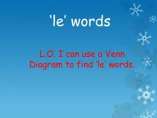 ‘le’ words