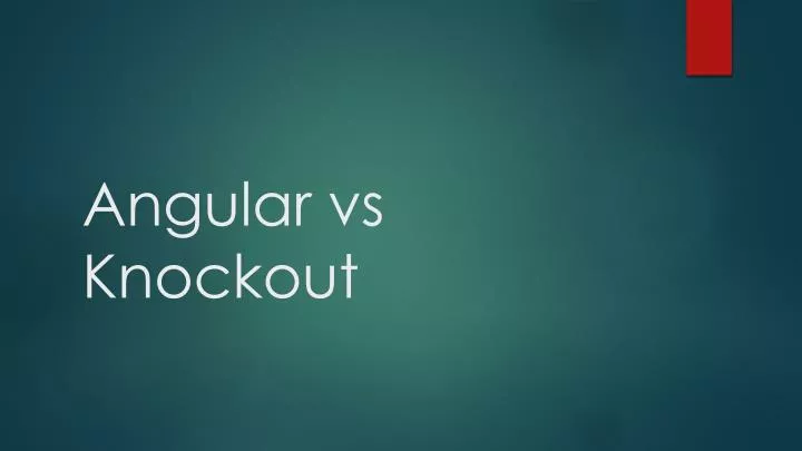 angular vs knockout