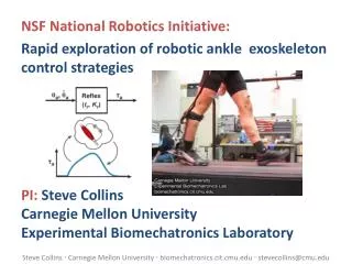 NSF National Robotics Initiative: