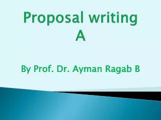 Proposal writing A