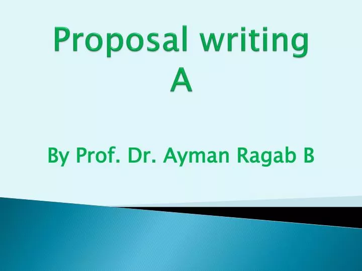 proposal writing a